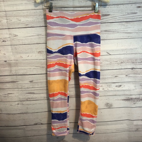 Lululemon True Self Crop Bleacher Stripe Iris - Picture 2 of 5